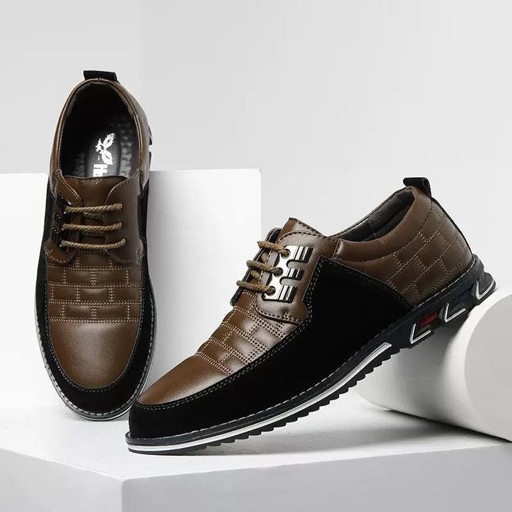 Hunter | Polished Panelled Lace-Up Orthopedic Shoes