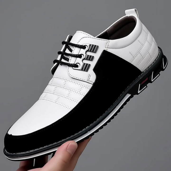Hunter | Polished Panelled Lace-Up Orthopedic Shoes