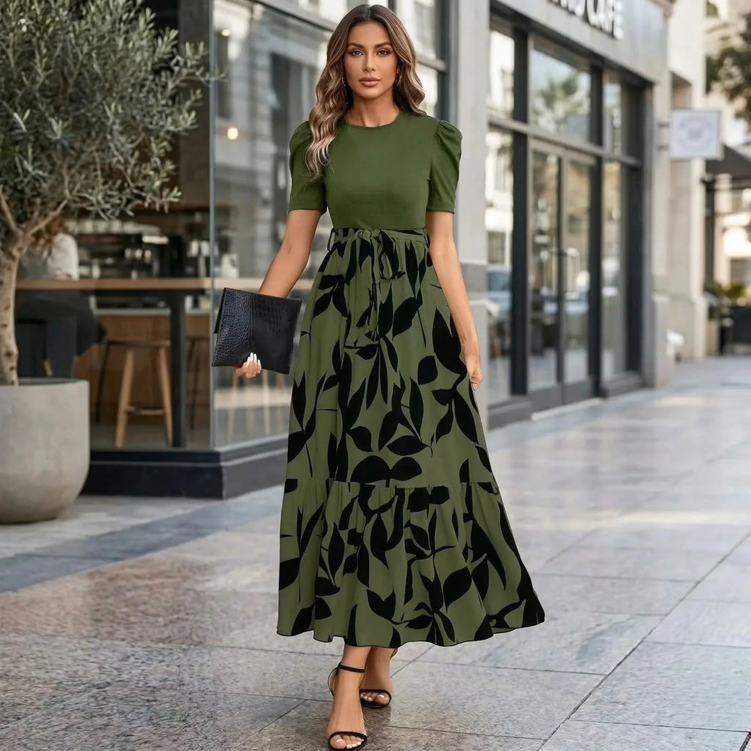 Aaliyah | Cosy Floral Tie-Waist Maxi Races Dresses