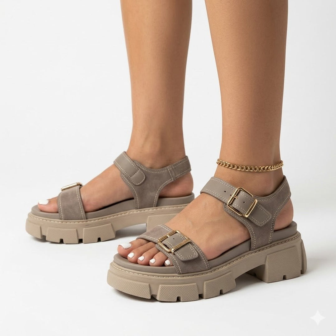 Imogen | Refined Chunky Platform Buckle Sandals