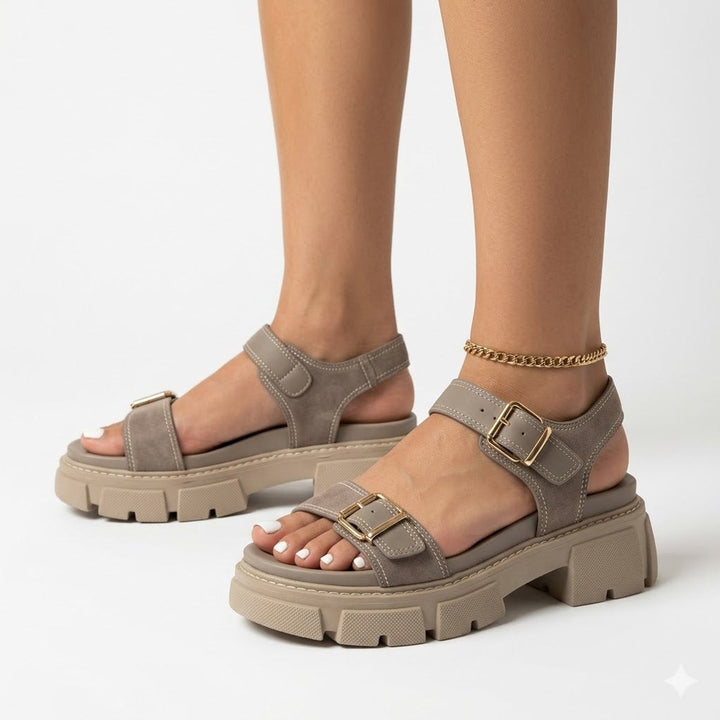 Imogen | Refined Chunky Platform Buckle Sandals