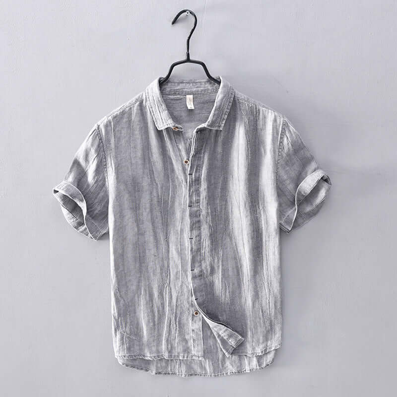 Isaac | Elegant Breathable Short Sleeve Linen Shirt