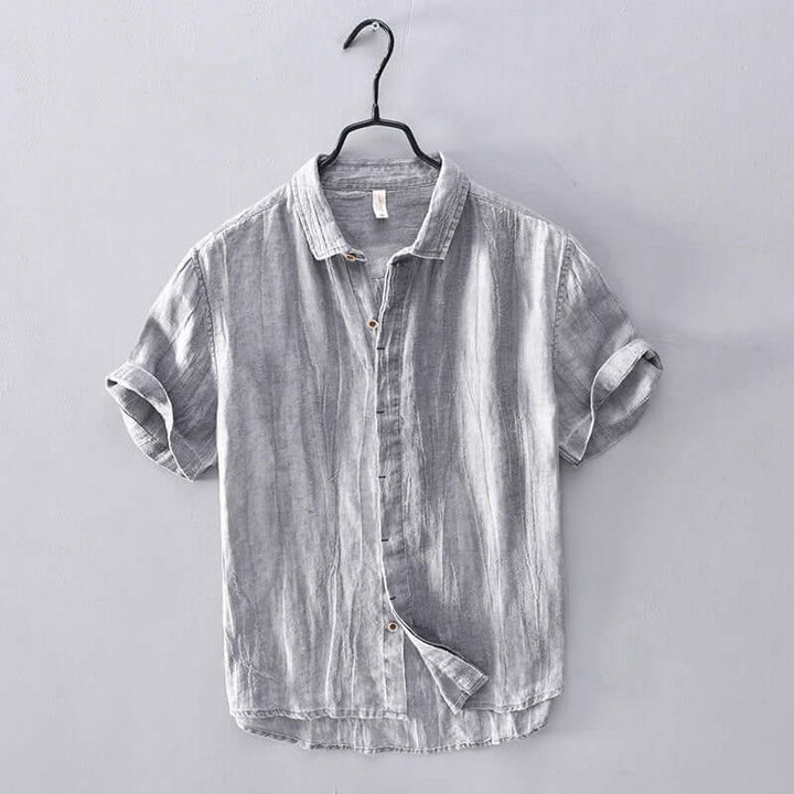 Isaac | Elegant Breathable Short Sleeve Linen Shirt