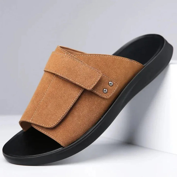 Isaac | Refined Adjustable Strap Men Slides Sandals