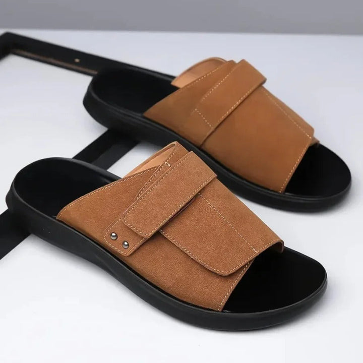 Isaac | Refined Adjustable Strap Men Slides Sandals