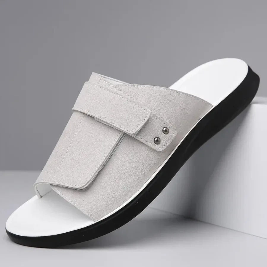Isaac | Refined Adjustable Strap Men Slides Sandals