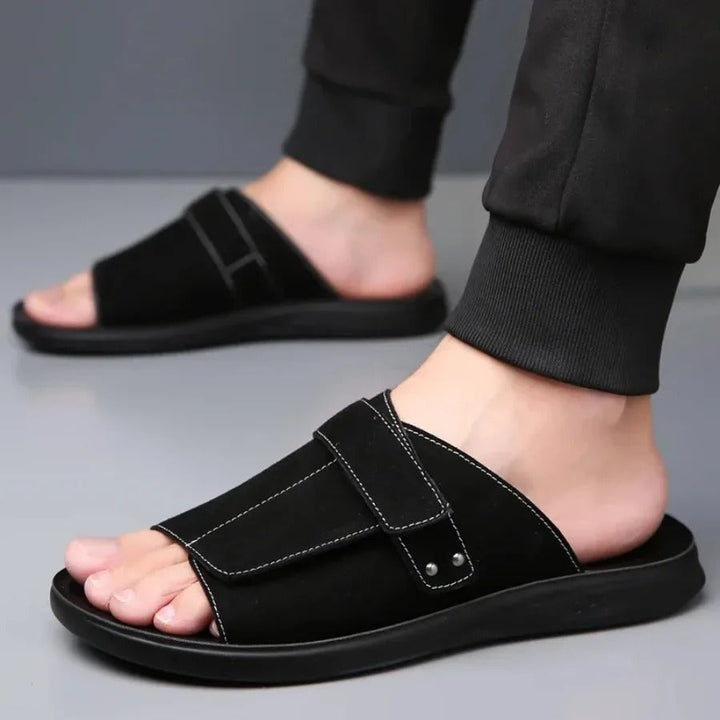 Isaac | Refined Adjustable Strap Men Slides Sandals
