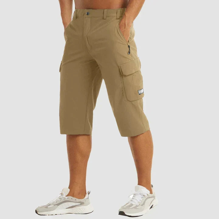 Isaac | Relaxed Cropped Cargo Shorts with Utility Pockets