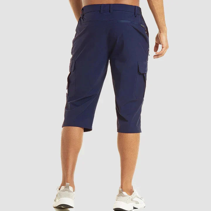 Isaac | Relaxed Cropped Cargo Shorts with Utility Pockets