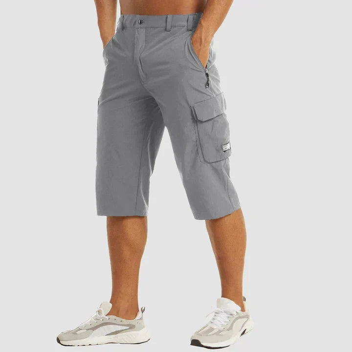 Isaac | Relaxed Cropped Cargo Shorts with Utility Pockets