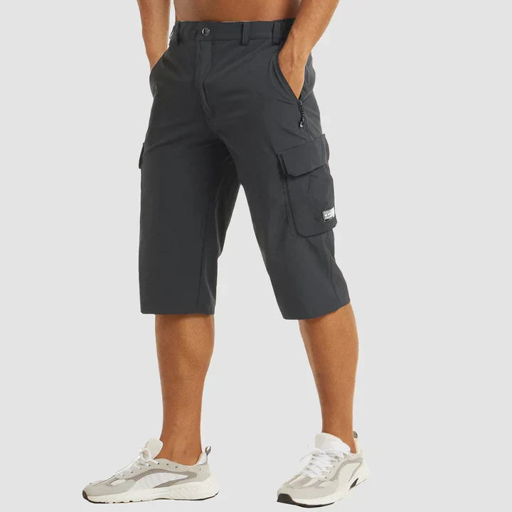 Isaac | Relaxed Cropped Cargo Shorts with Utility Pockets