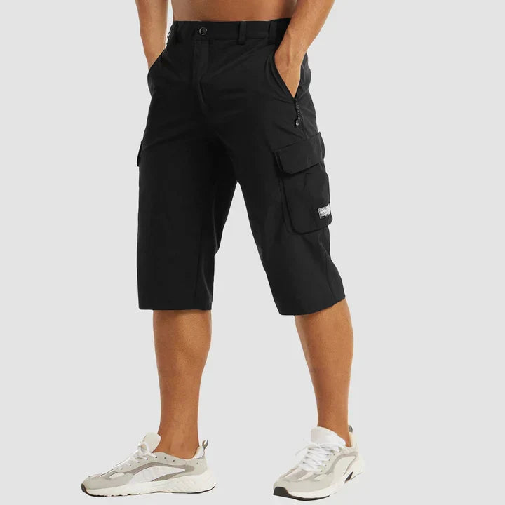 Isaac | Relaxed Cropped Cargo Shorts with Utility Pockets