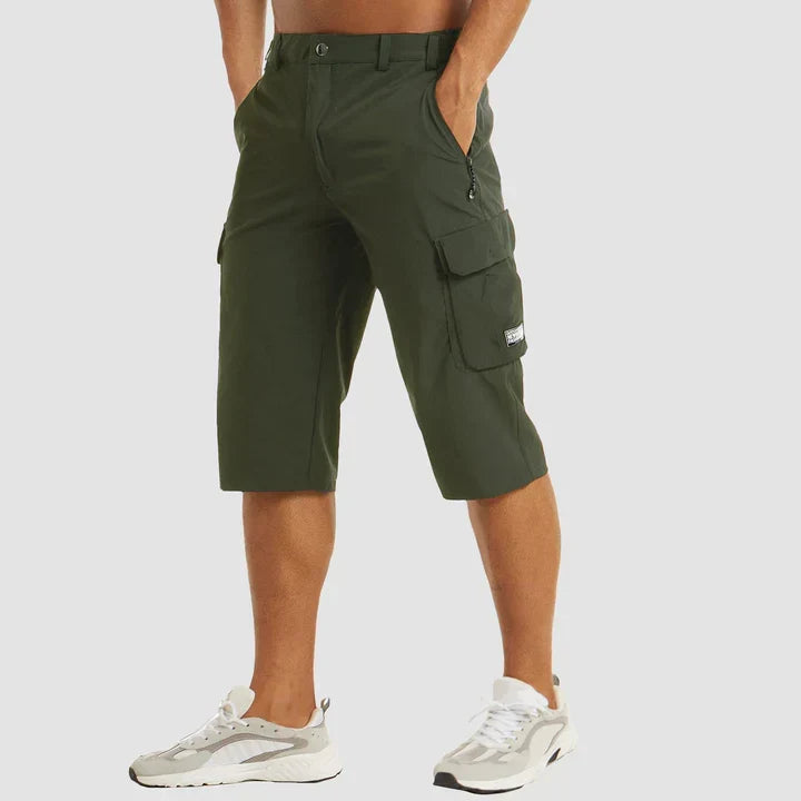 Isaac | Relaxed Cropped Cargo Shorts with Utility Pockets