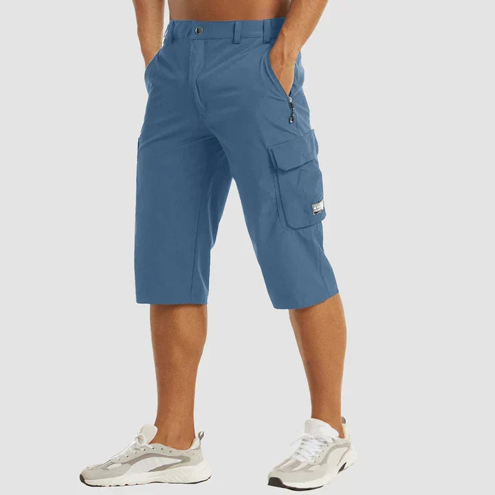 Isaac | Relaxed Cropped Cargo Shorts with Utility Pockets