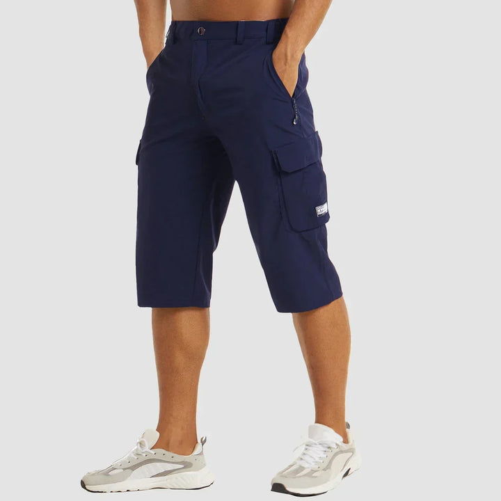 Isaac | Relaxed Cropped Cargo Shorts with Utility Pockets
