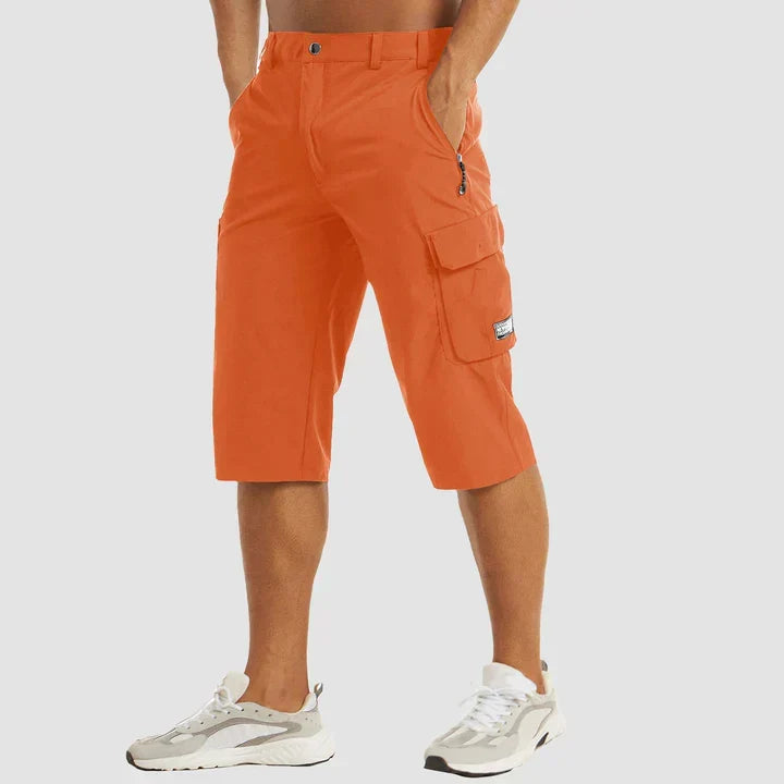 Isaac | Relaxed Cropped Cargo Shorts with Utility Pockets