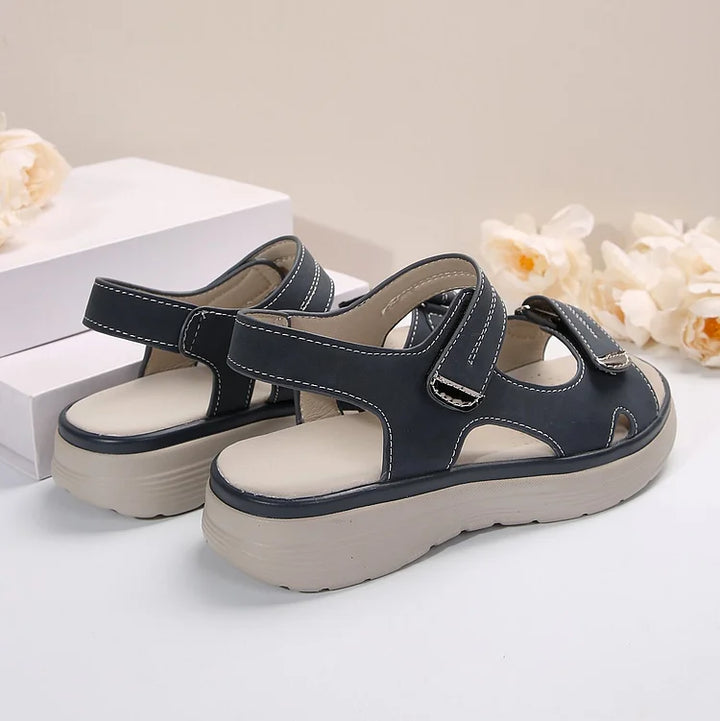 Isabella | Adjustable Strap Open Toe Flat Sandals