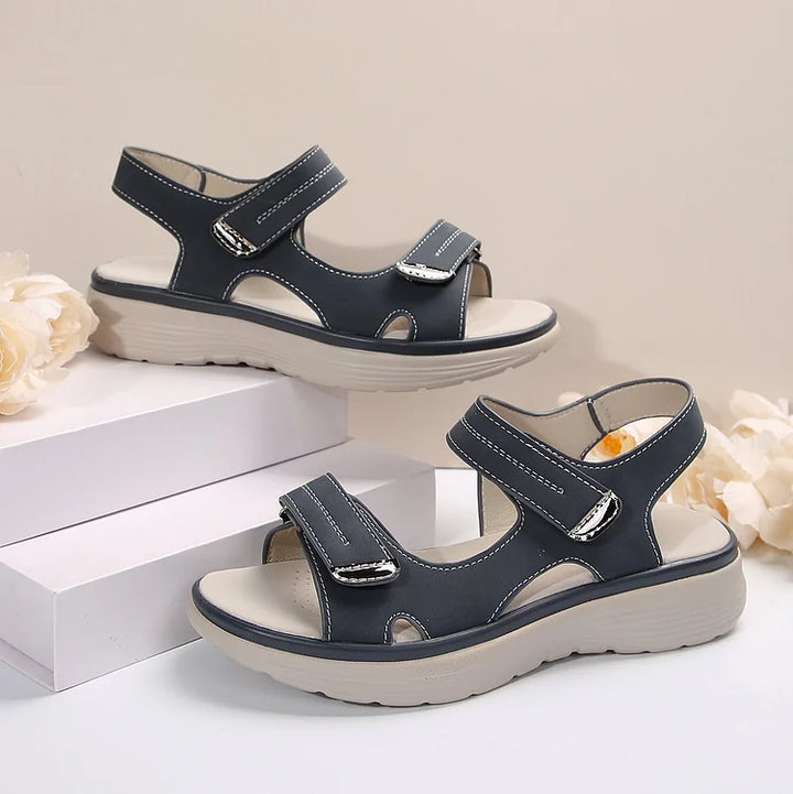 Isabella | Adjustable Strap Open Toe Flat Sandals