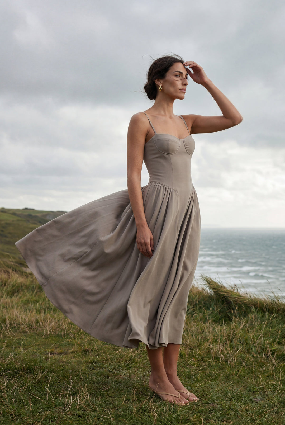 Isabella | Effortless Floral Corset Midi Races Dresses