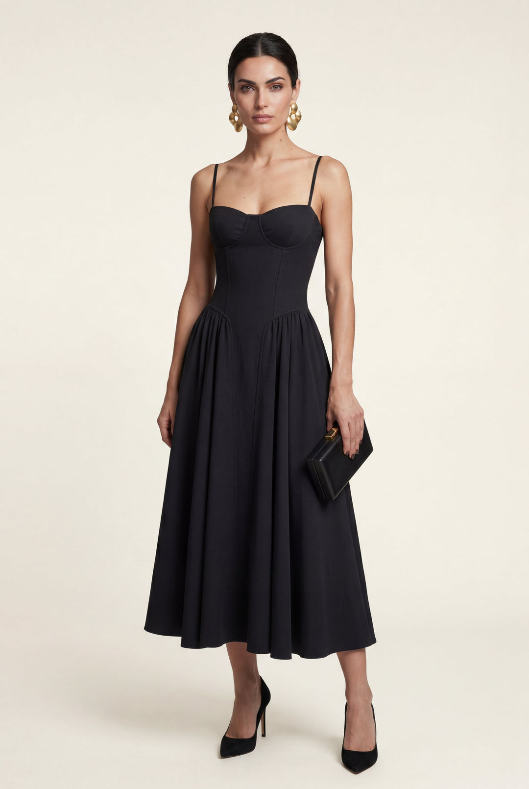 Isabella | Effortless Floral Corset Midi Races Dresses
