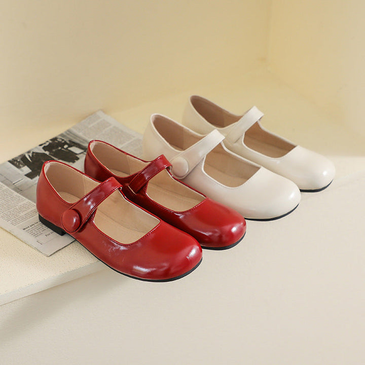 Isabelle | Graceful Round Toe Mary Jane Flats with Adjustable Strap