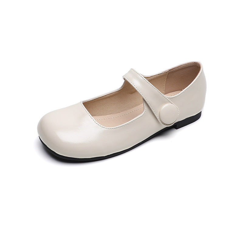 Isabelle | Graceful Round Toe Mary Jane Flats with Adjustable Strap