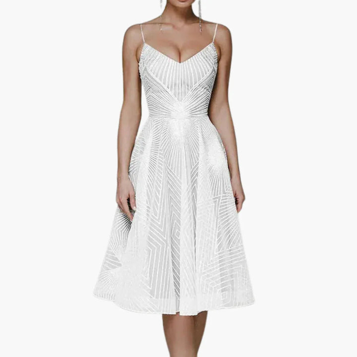 Isabelle | Relaxed Sparkle Sequin Midi Cocktail Dress