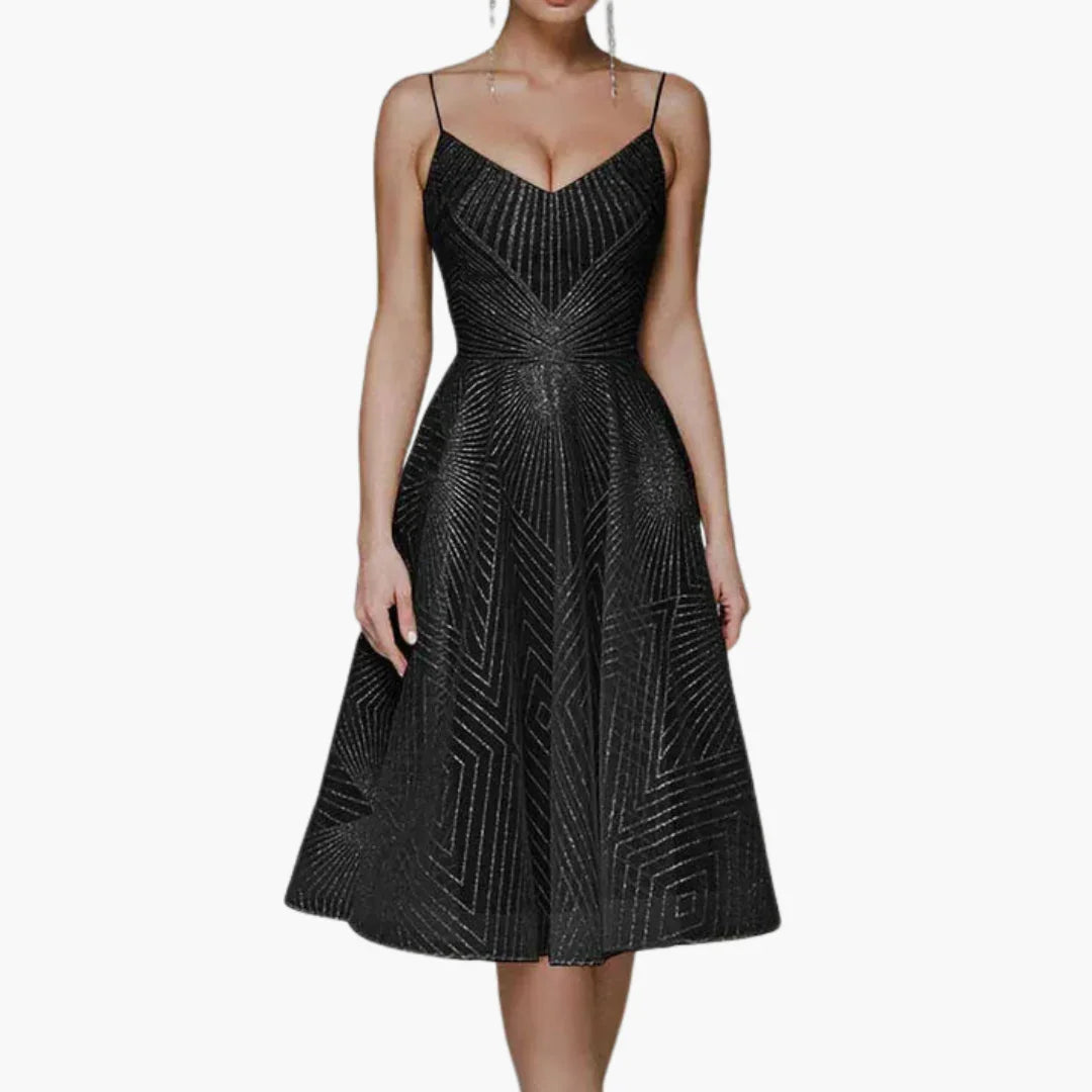Isabelle | Relaxed Sparkle Sequin Midi Cocktail Dress