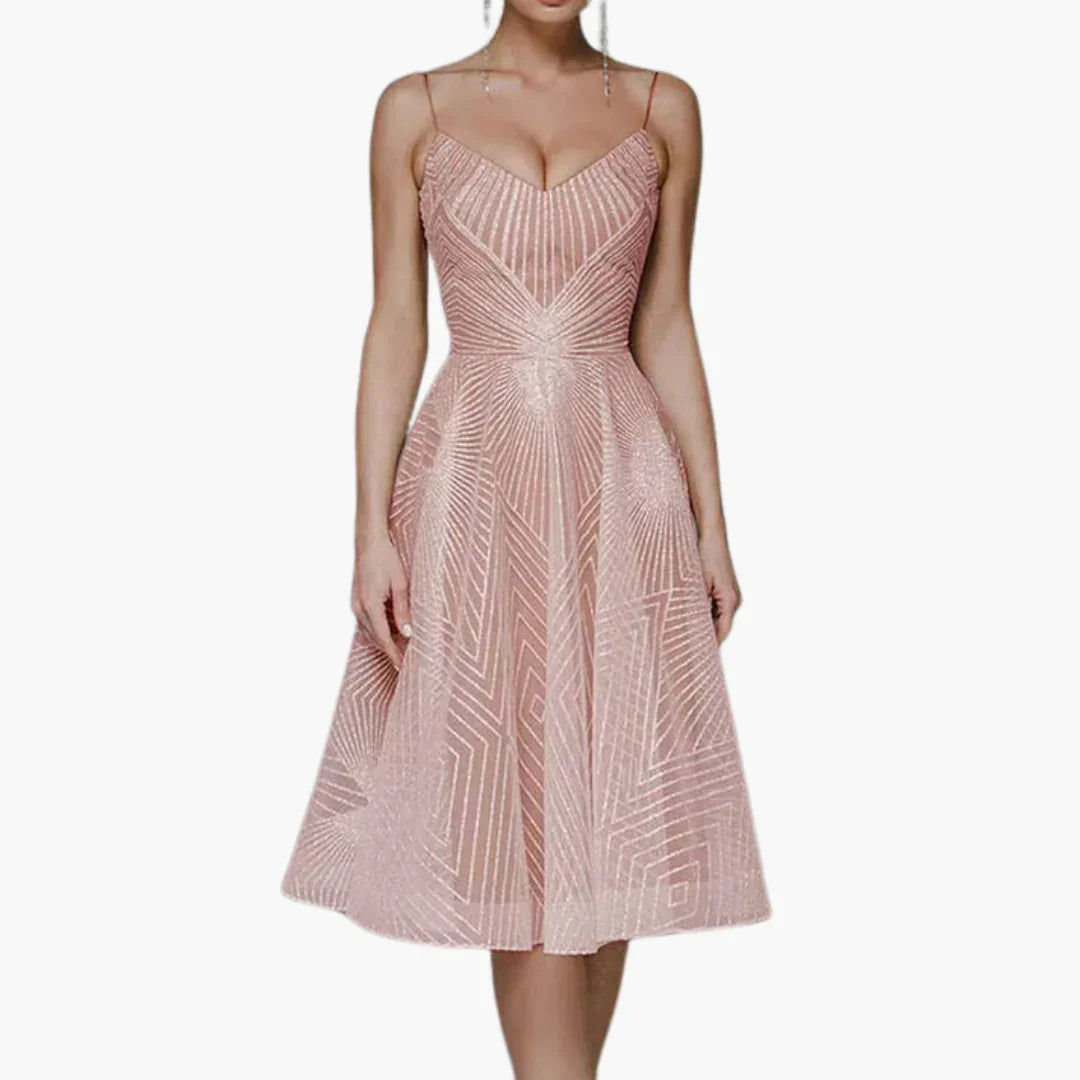 Isabelle | Relaxed Sparkle Sequin Midi Cocktail Dress