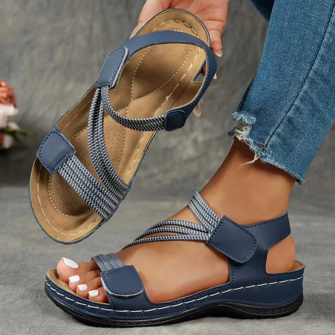 Isabelle | Timeless Comfort Wedge Sandals with Adjustable Straps