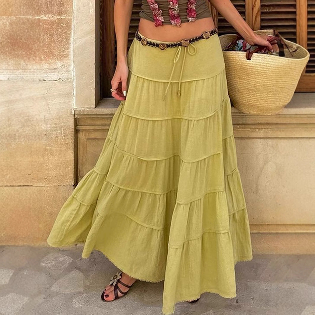 Isla | Timeless Tiered Boho Midi Skirt