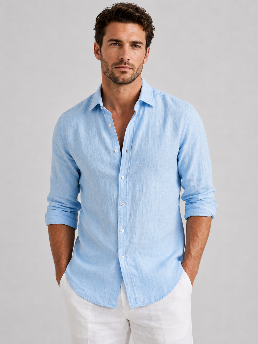 Jack | Classic Relaxed Fit Button-Up Linen Shirt