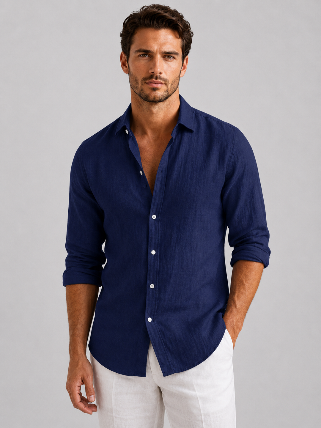 Jack | Classic Relaxed Fit Button-Up Linen Shirt