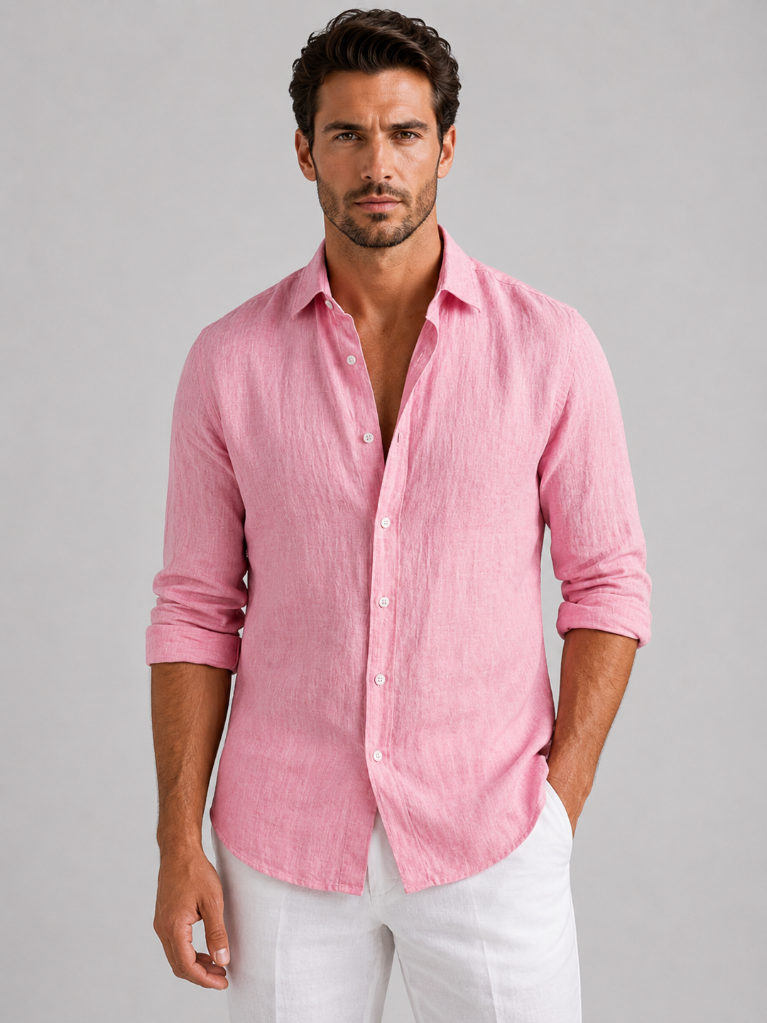Jack | Classic Relaxed Fit Button-Up Linen Shirt