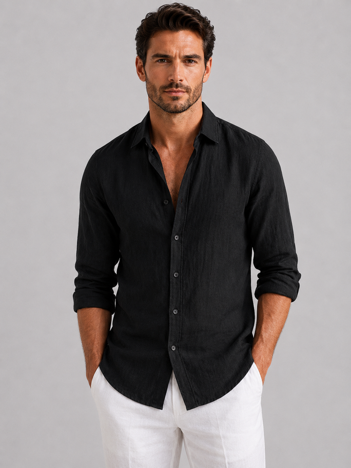 Jack | Classic Relaxed Fit Button-Up Linen Shirt
