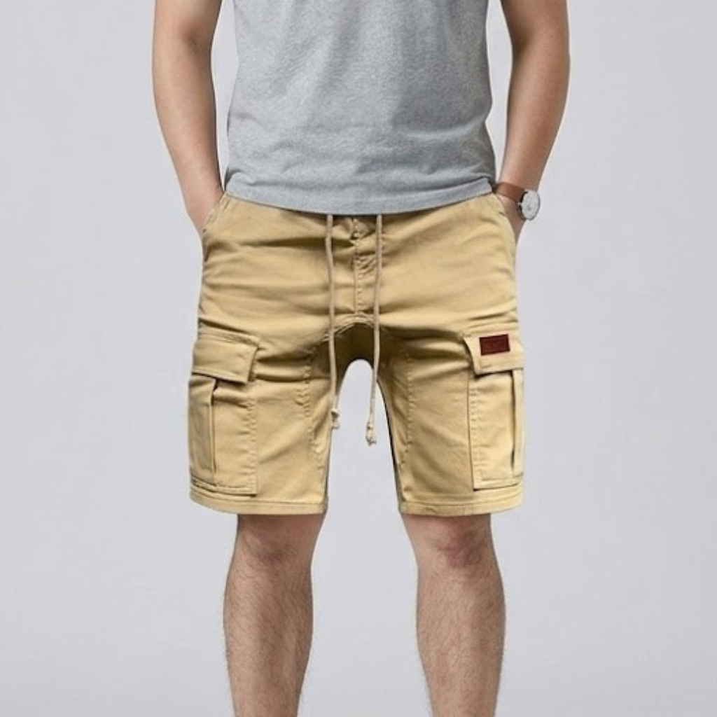 Jack | Knee Length Drawstring Cargo Mens Shorts
