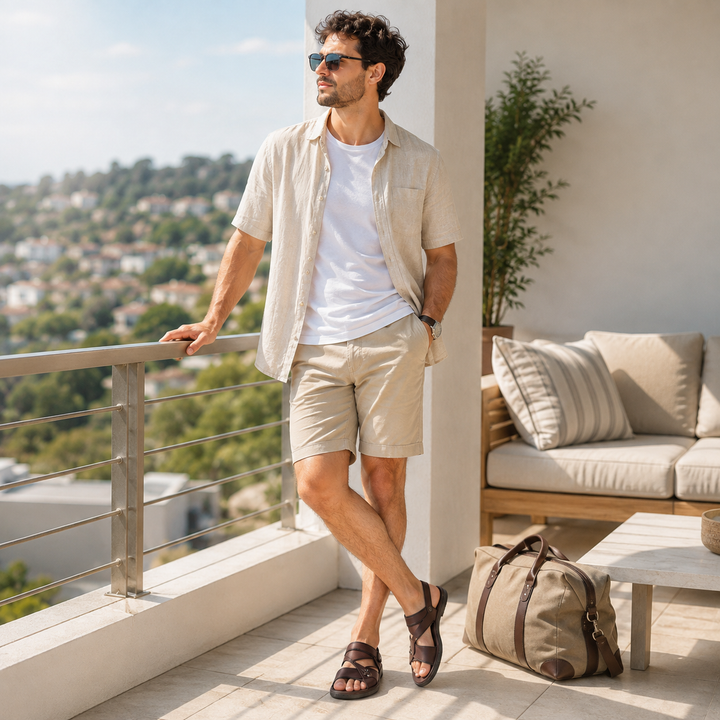 Jack | Refined Open Toe Slingback Mens Sandals