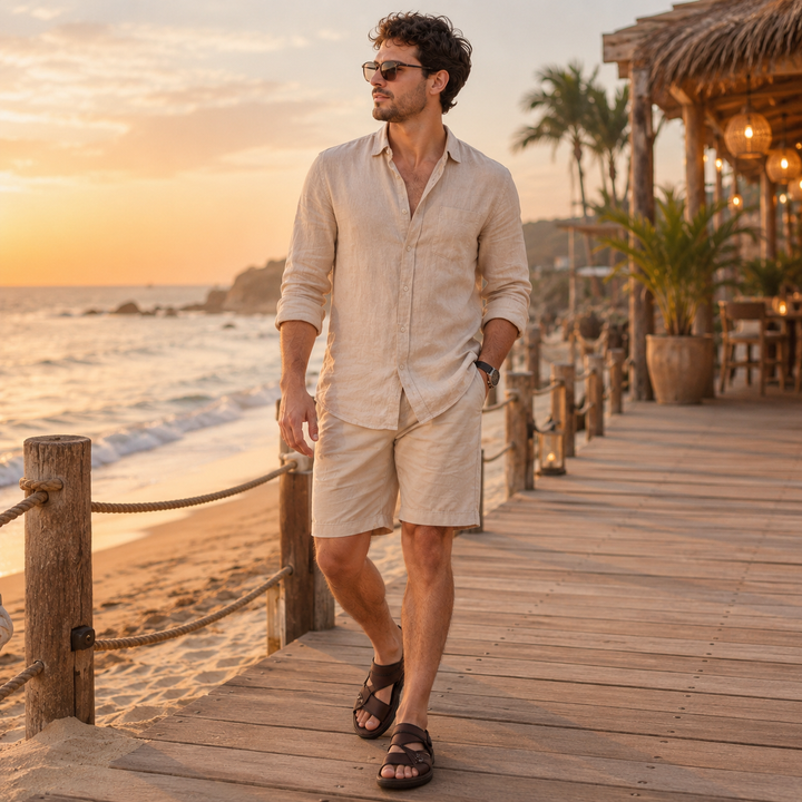 Jack | Refined Open Toe Slingback Mens Sandals