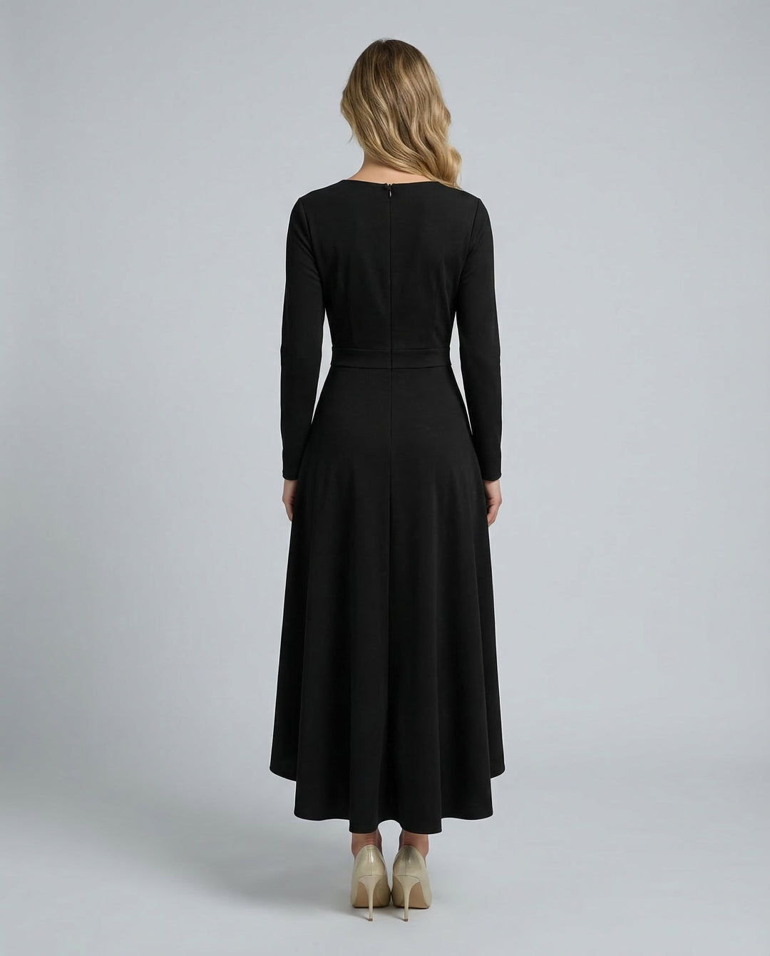 Jasmine | Classic Wrap Long Sleeve Party Dress