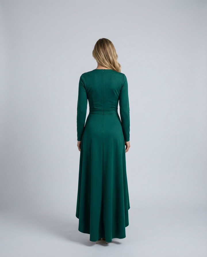 Jasmine | Classic Wrap Long Sleeve Party Dress