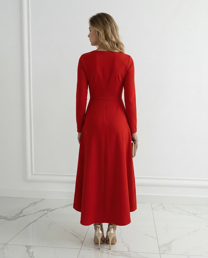 Jasmine | Classic Wrap Long Sleeve Party Dress