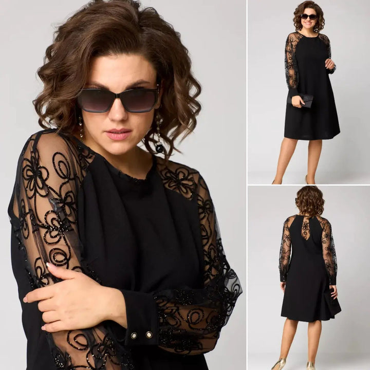 Jasmine | Effortless Lace Sleeve Races Dress for Wedding Guests
