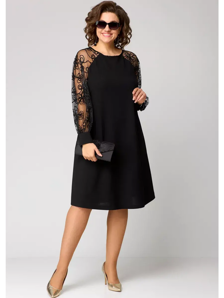Jasmine | Effortless Lace Sleeve Races Dress for Wedding Guests