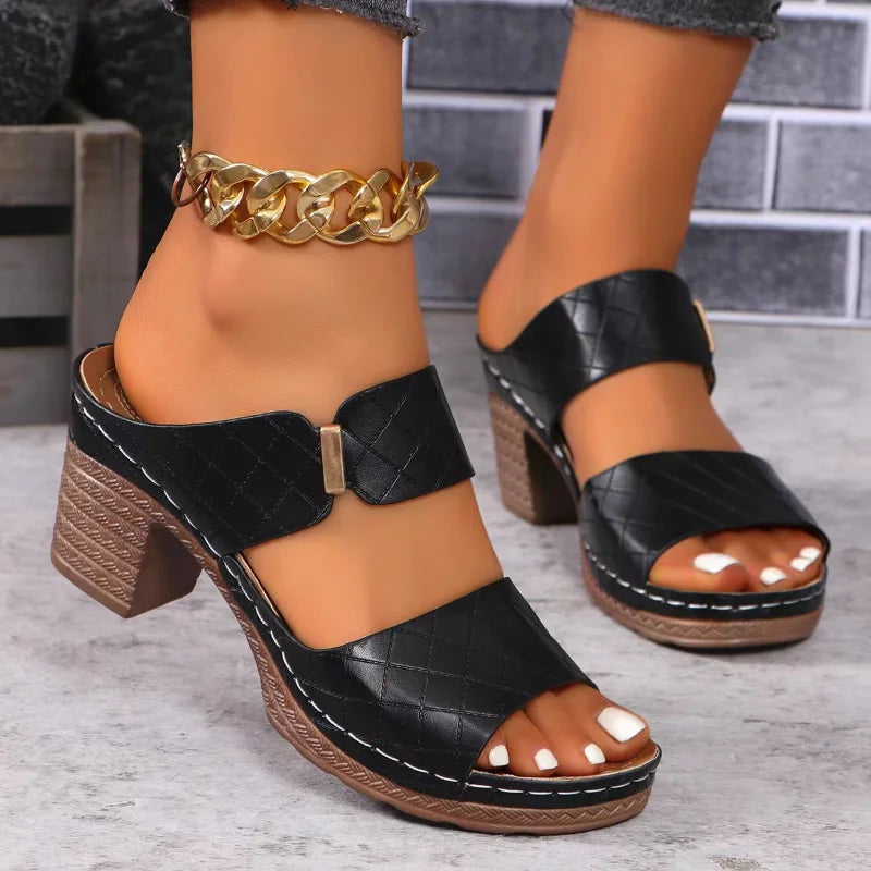 Jasmine | Graceful Block Heel Ankle Strap Sandals