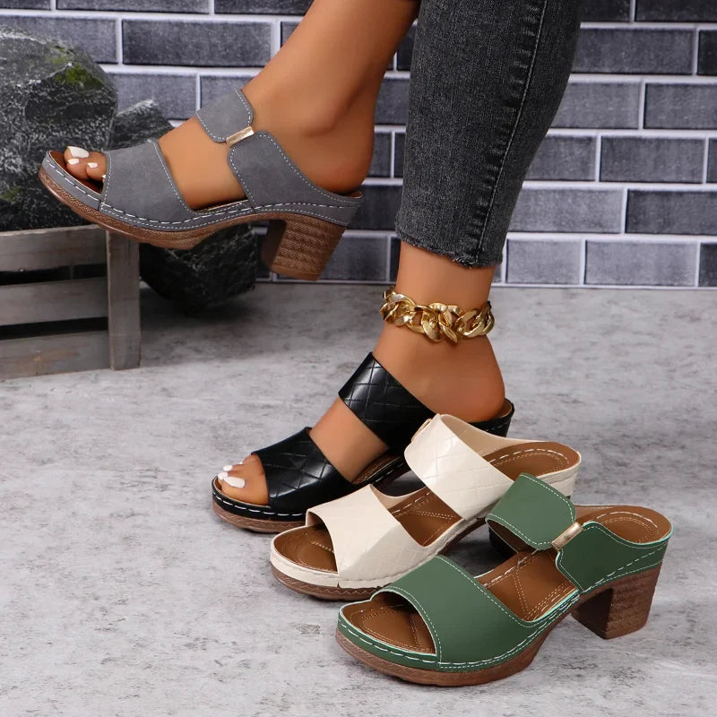 Jasmine | Graceful Block Heel Ankle Strap Sandals