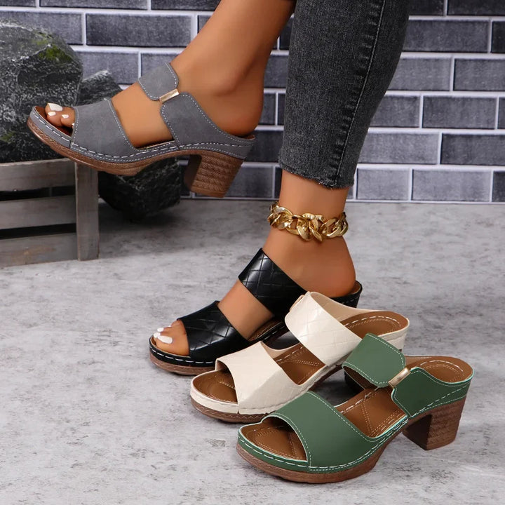 Jasmine | Graceful Block Heel Ankle Strap Sandals