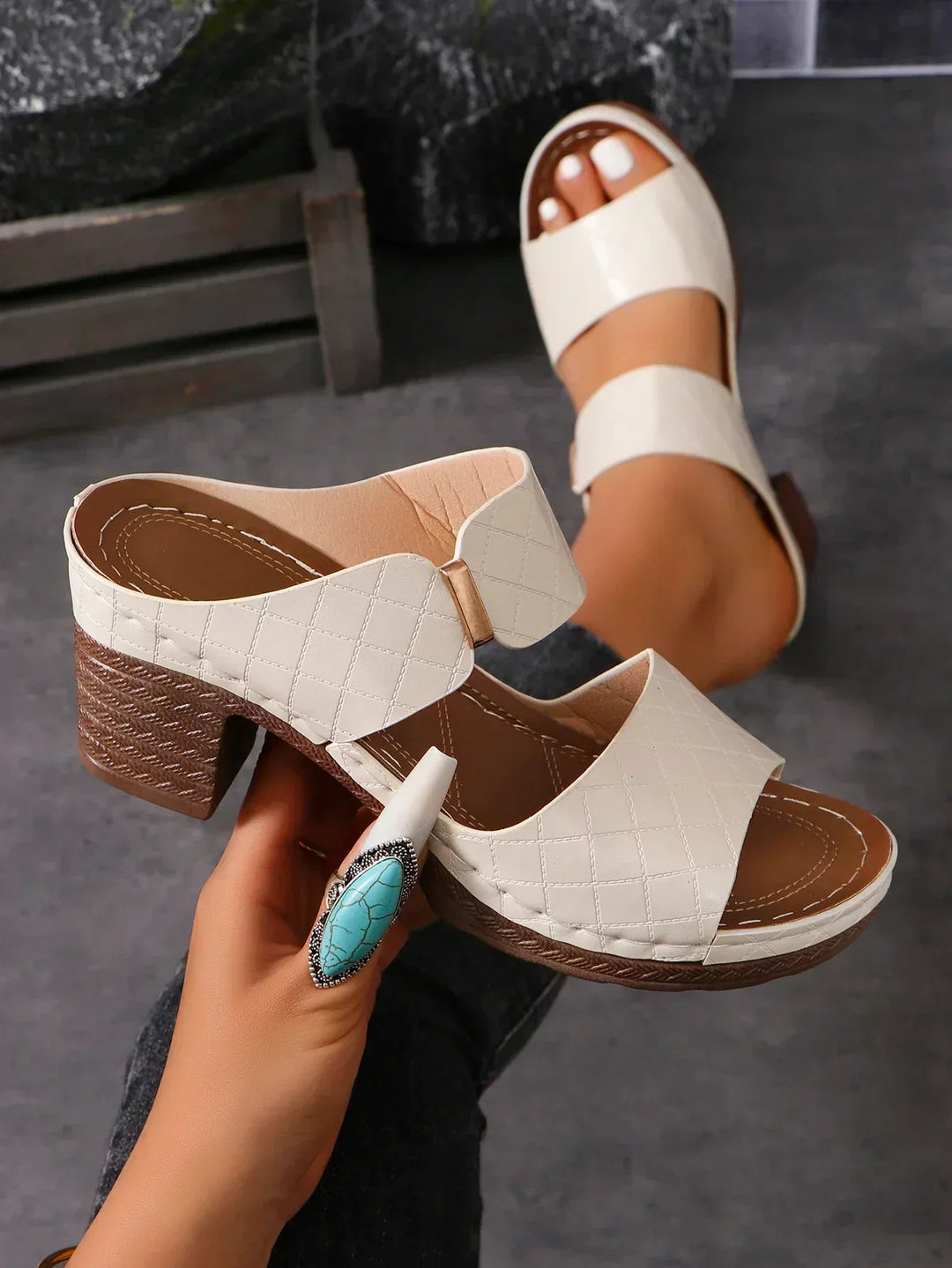 Jasmine | Graceful Block Heel Ankle Strap Sandals