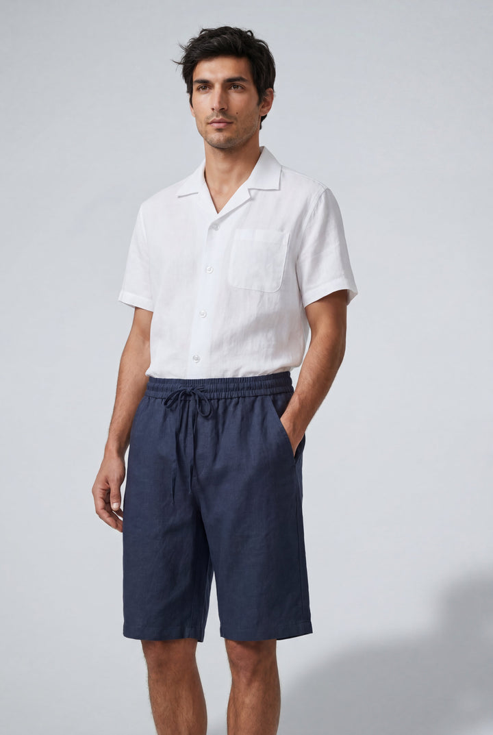 Jasper | Cosy Relaxed Fit Drawstring Linen Shorts