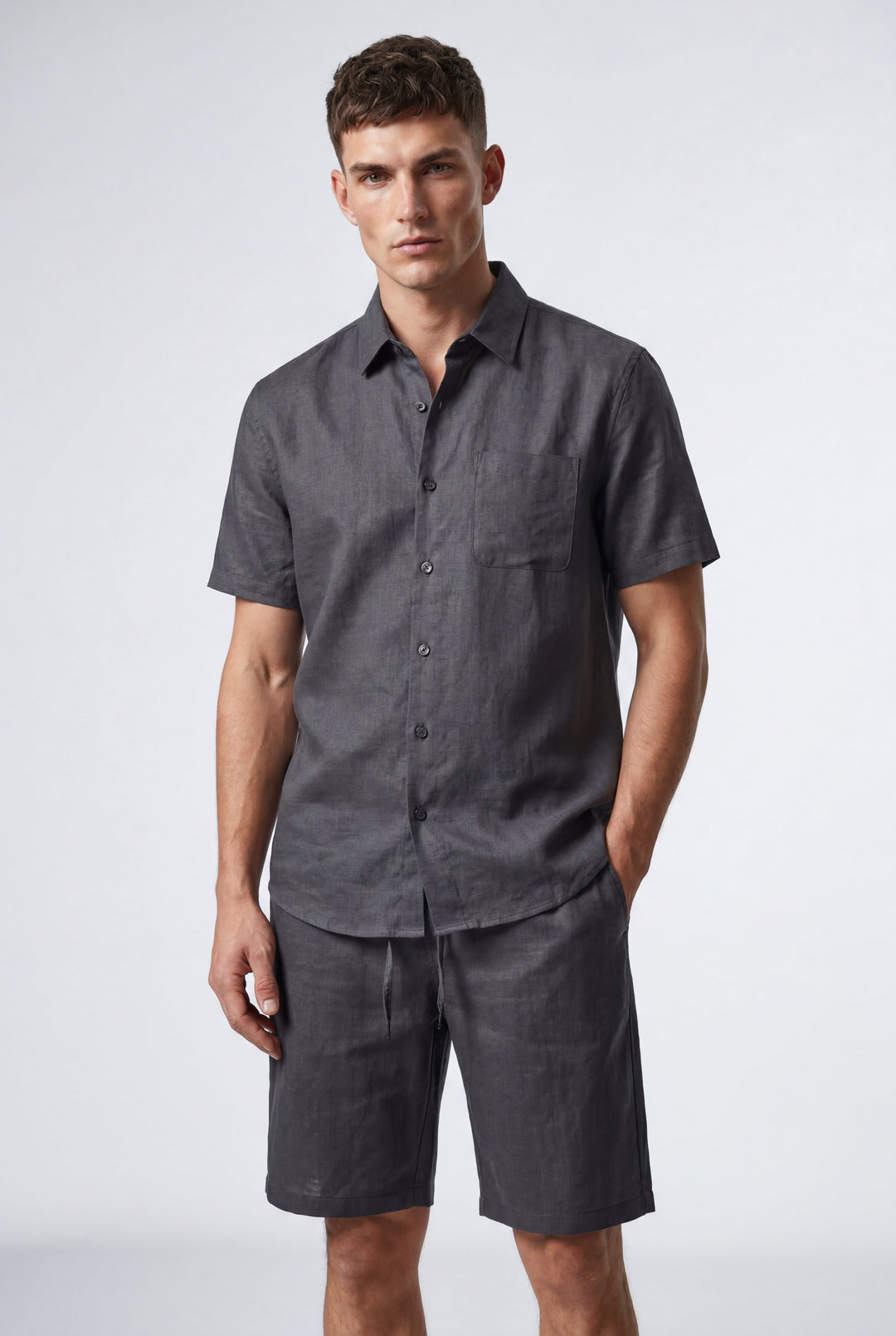 Jasper | Cosy Relaxed Fit Drawstring Linen Shorts