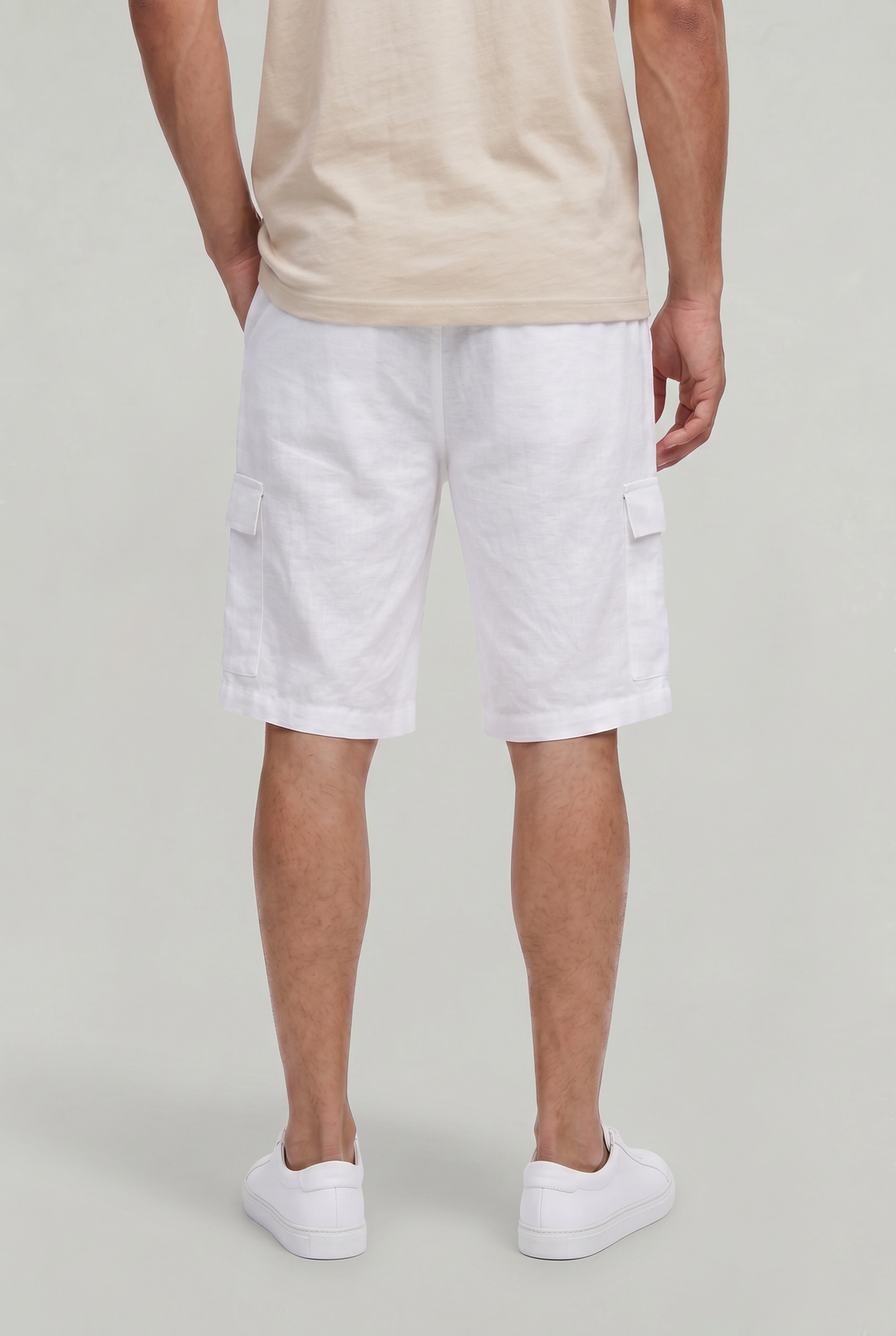 Jordan | Polished Cargo Linen Shorts with Drawstring Waist